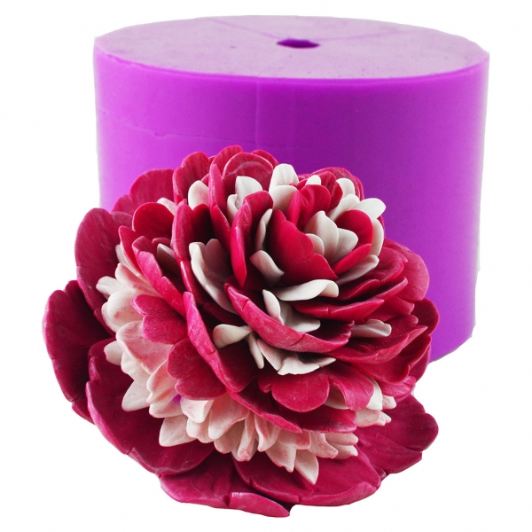 Luxurious Open Peony Celebrity 65 g 3D Silicone Mold