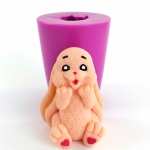 Зайчик-вухань 70 г силиконовая форма 3D