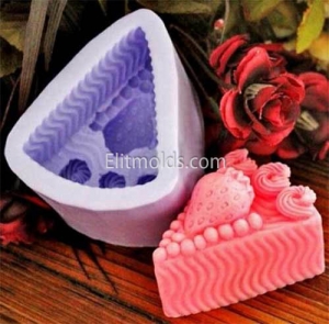 Клубничный пирог 3D силиконовая форма
