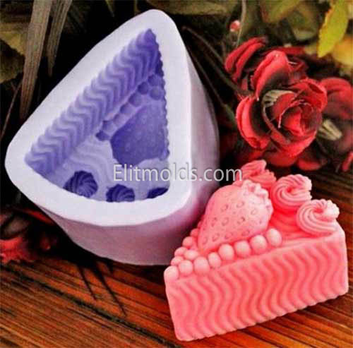 Клубничный пирог 3D силиконовая форма