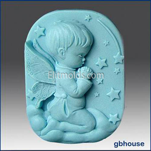 Kid with prayer silicone mold