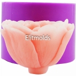 Bella peony opened bud 3d silicone mold