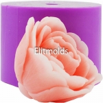 Bella peony opened bud 3d silicone mold