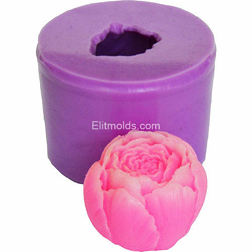 Peony bud 3D silicone mold