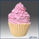 Cake with cream 3D silicone mold
