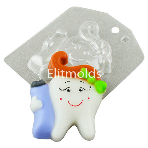 Tooth and toothpaste 68 g Plastic mold