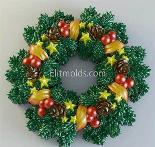 Christmas Wreath silicone mold