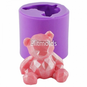 Мишка рубиновый 3D силиконовая форма