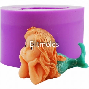 Русалочка задумчивая 3D силиконовая форма