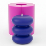 Candle massage stones medium 140 g 3D silicone mold