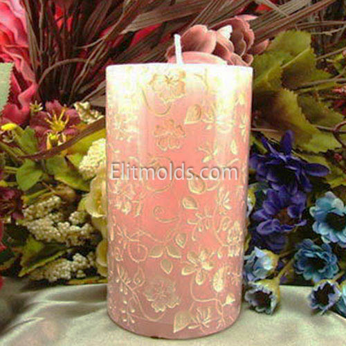 Candle Floral ornament 3D silicone mold