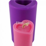Candle tube heart 3d silicone mold