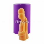 Candle in love pair 01 3d silicone mold