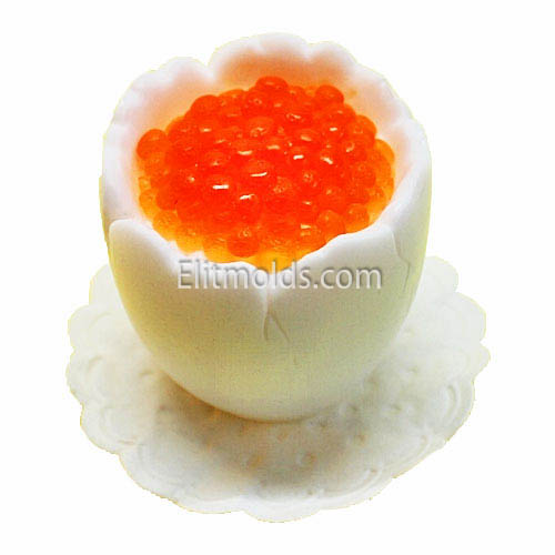 Egg with caviar 3D silicone mold